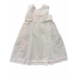 Teresa Alecrim Baby Girl White Dress 3–6 Months‎ Sleeveless Embroidered Birds